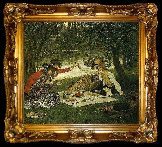 framed  James Tissot Partie Carree, ta009-2